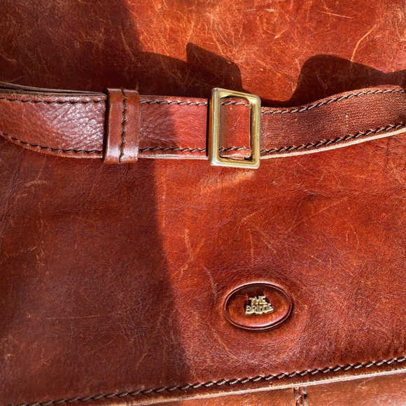 The Bridge Equestrian Vintage Brown Satchel - Picture 3 of 4